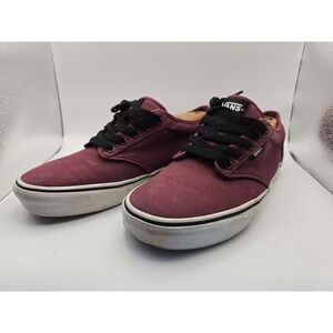 Vans Off The Wall Shoes Men's Size 8 1/2 Woman's 10 Red Low Top 500714 Sneakers